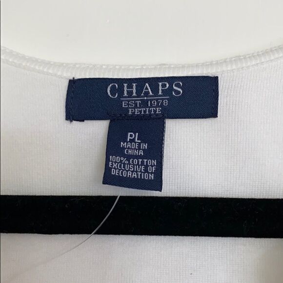 Chaps ruffled neckline knit NWOT 🌿 - Picture 4 of 6